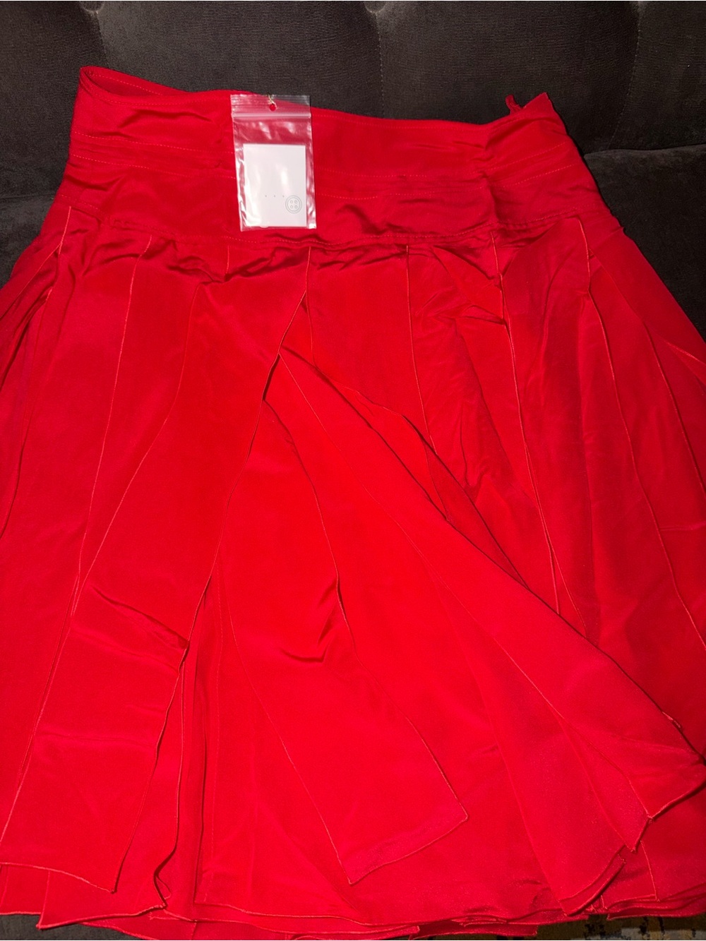 Luciano Barbera Bright Red Silk skirt Size 44 Euro size